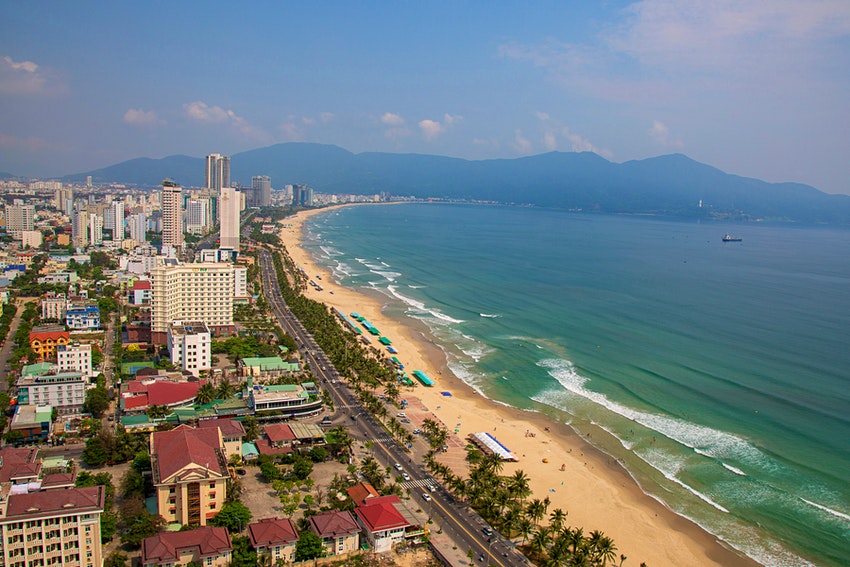 Seaside and beach in Da Nang, Vietnam